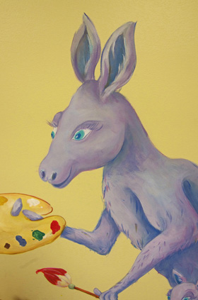 kangaroo mural